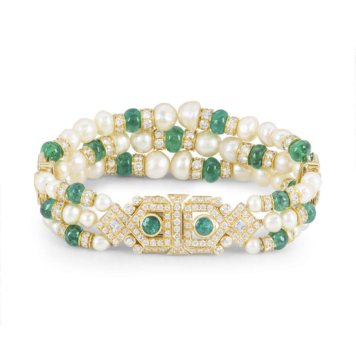 Emerald bracelet gold